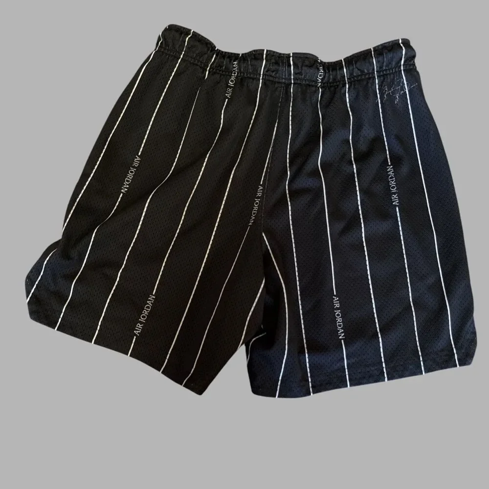 Nike Air Jordan Essentials Basketball Shorts Mens Medium Black Pinstripe Mesh